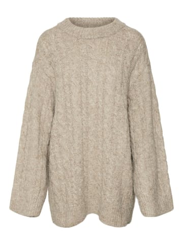 Vero Moda Strickpullover in Taupe Gray