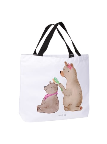 Mr. & Mrs. Panda Shopping Bag Bär Kind ohne Spruch in Weiß
