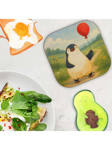 Mr. & Mrs. Panda weinglasuntersetzer Pinguin Luftballon Design o... in Weiß