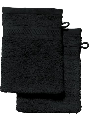 REDBEST Frottier Waschhandschuh 2er-Pack Chicago in schwarz