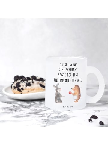 Mr. & Mrs. Panda Teetasse Hase Igel mit Spruch in Transparent