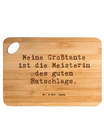 Mr. & Mrs. Panda Schneidebrett Spruch Großtante Ratschlag mit Sp... in Braun