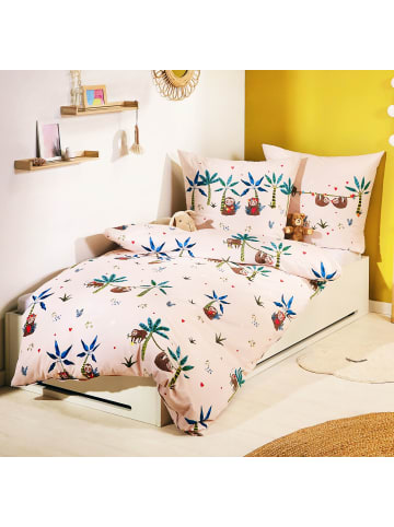 kaeppel 2 tlg. Renforcé Bettwäsche 100x135cm Faultier in Rosa