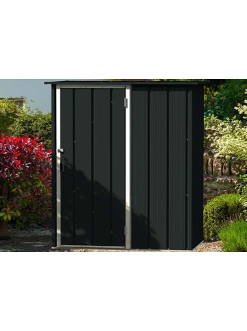 VCM  Metall Gerätehaus 148x88 Gartenhaus Schiebetür in Anthrazit