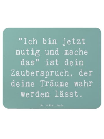 Mr. & Mrs. Panda Mousepad Spruch Mutig zu sich selbst stehen mit... in Meeresbrise
