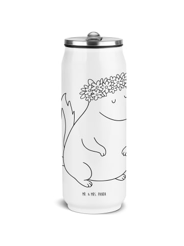 Mr. & Mrs. Panda Getränkedosen Trinkflasche Stinktier  oh... in Weiß