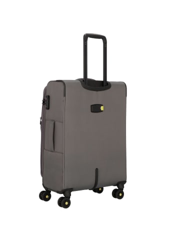 D&N Travel Line 9704 4 Rollen Kofferset 3-teilig mit Dehnfalte in grey