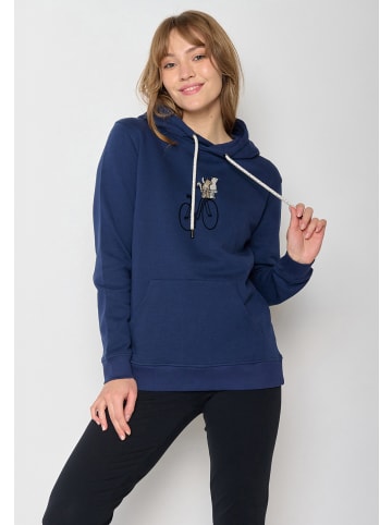 GreenBomb Hoodie Bike Cats Basket in Marineblau
