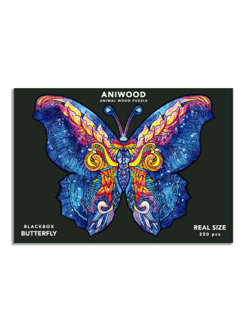 ANIWOOD Puzzle Schmetterling L 200 Teile, Holz (36,6 x 28,5 x 0,5 cm) in Mehrfarbig