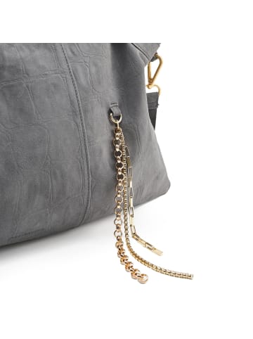 FREDs BRUDER Velvet Wild Schultertasche Leder 59 cm dark grey