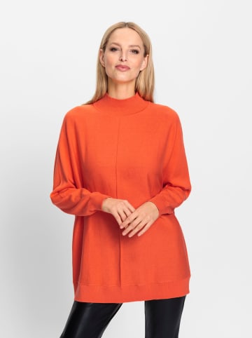 Heine Stehkragenpullover in orange