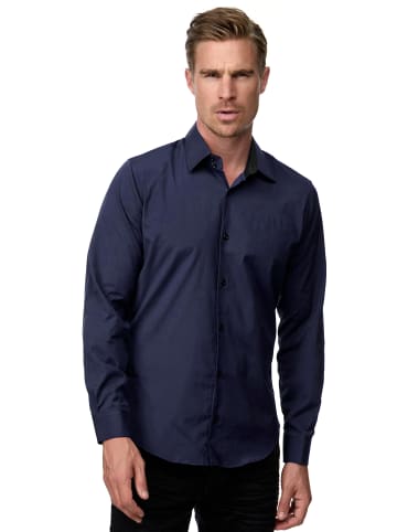 Rusty Neal Business Hemd Slim Fit Premium Cotton-Stretch in Navy