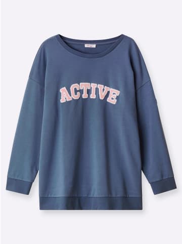 sheego Sweatshirt in rauchblau-hellblau-bedruckt