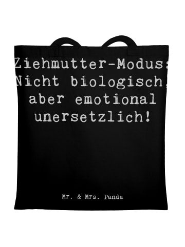 Mr. & Mrs. Panda Tragetasche Ziehmutter Modus mit Spruch in Schwarz