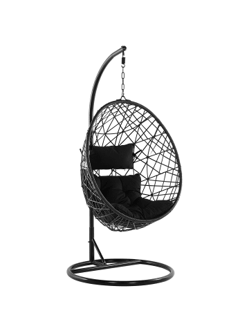 Beliani Hängesessel ALATRI in Schwarz - (W) 96 x (H) 200 x (L) 96 cm