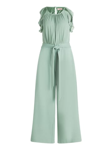Vera Mont Jumpsuit mit Volant in Foggy Green