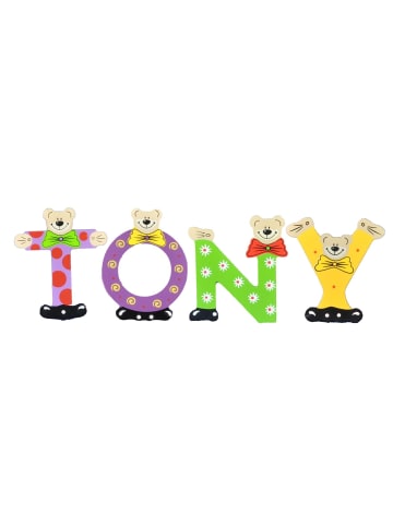 Playshoes Deko-Buchstaben "TONY" in bunt