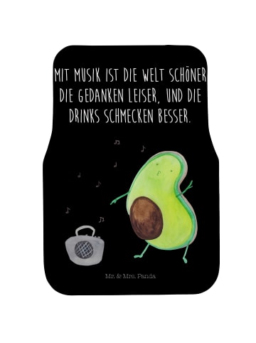 Mr. & Mrs. Panda Auto Fußmatte Avocado Tanzen mit Spruch in Schwarz