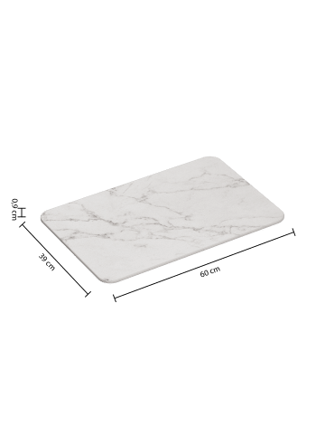 5five Simply Smart Badematte aus Diatomit LEA in Weiß, 39 x 60 cm