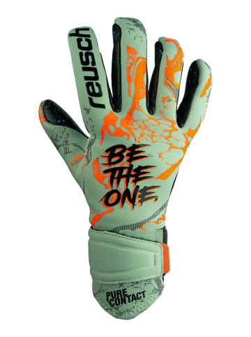 Reusch Torwarthandschuhe Pure Contact Fusion Junior in 5444 shark green / shocking or