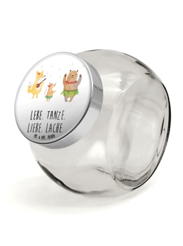 Mr. & Mrs. Panda Süßigkeiten Glas Waldtiere Aloha mit Spruch in Weiß