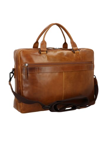 Greenburry Newport Aktentasche Leder 43 cm Laptopfach in caramel