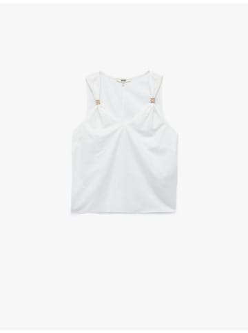 KOTON BLUSE SS in Grauweiß