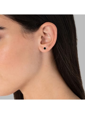Glanzstücke München Ohrstecker Kreis aus Sterling Silber in gelbgold