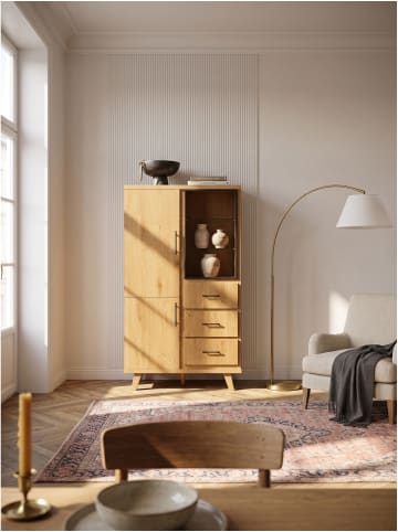KADIMA DESIGN Highboard foliertes MDF, 2 Türen und 3 Schubladen