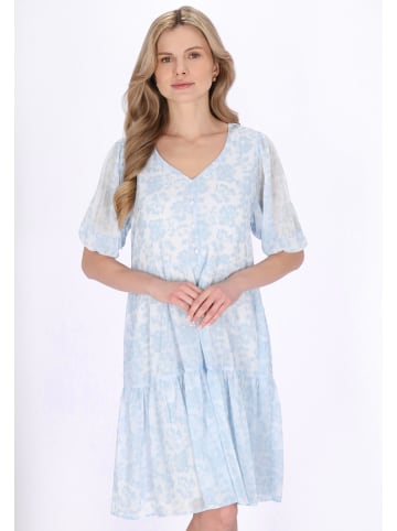 Usha Women Dress in blue offwhite
