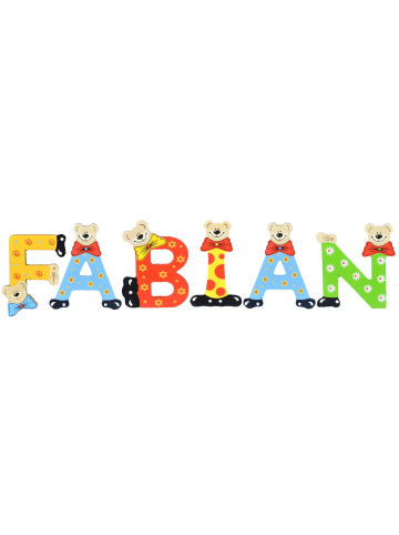 Playshoes Deko-Buchstaben "FABIAN" in bunt