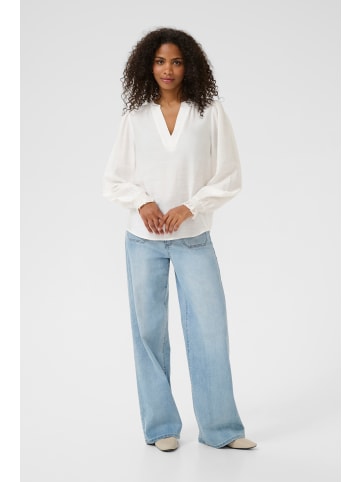 Kaffe Langarm-Bluse KAmariana Regular fit in Chalk