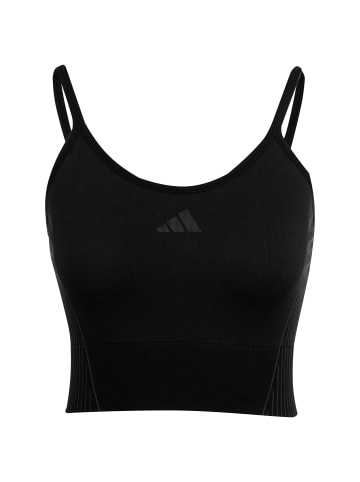 adidas Performance Sport-BH Aeroknit Crop in schwarz / dunkelgrau