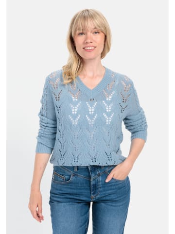 Camel Active Pullover mit V-Ausschnitt in Hellblau