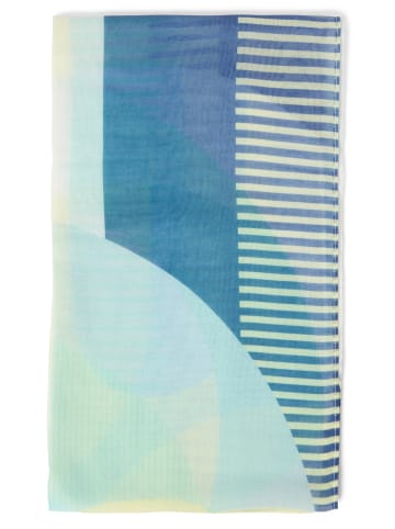 Marie Lund Schal in hellblau mehrfarbig - 0004