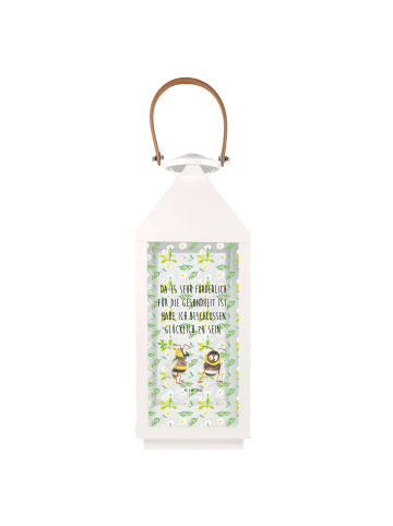Mr. & Mrs. Panda Kerzenständer Hummeln Kleeblatt mit Spruch in Transparent