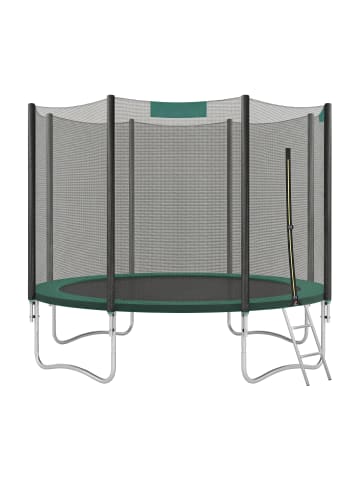 SONGMICS Gartentrampolin Saul in Dunkelgrün - (H)256 x Ø305 cm