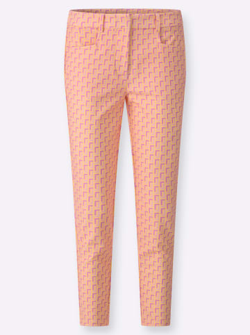 Heine Hose in apricot-rosé-bedruckt