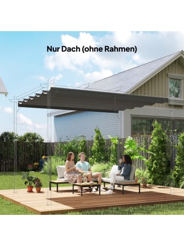 Outsunny Ersatzdach in Hellgrau 350L x 260B x 6H cm