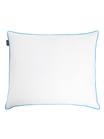 Beliani Kissen ANETO in Weiß/Blau - (W) 50 x (H) 8 x (L) 60 cm