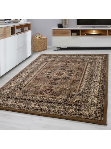 KADIMA DESIGN Orientteppich Kurzflor Polypropylen saugroboter Wohnzimmer in Beige