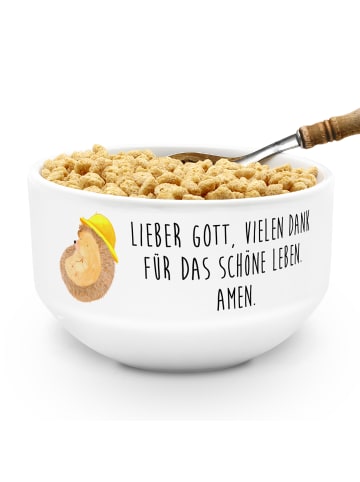 Mr. & Mrs. Panda Müslischale Igel Beten mit Spruch in Weiß
