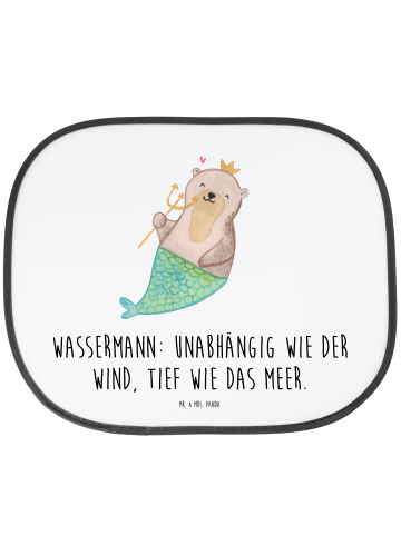Mr. & Mrs. Panda Sonnenschutz Wassermann Astrologie mit Spruch in Weiß