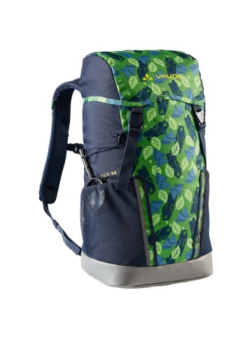 Vaude Puck 14 -Jr. Rucksack 44 cm (dark forest) in parrot green/eclipse