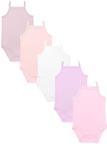 TupTam Mädchen Babybody mit Spagettiträger Sommer 5er Pack in lila Modell 1