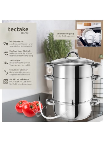 tectake Dampfentsafter  Ø 26 cm, silber