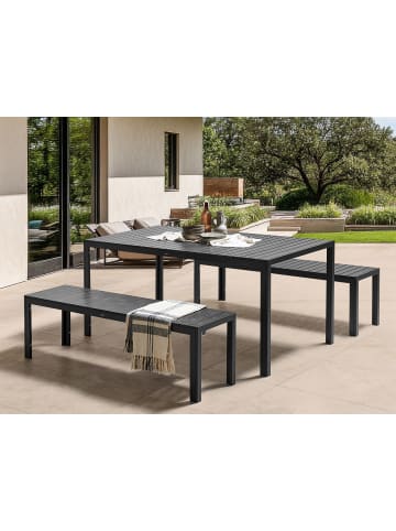 Beliani 3-tlg Gartentisch Set NARDO in Schwarz