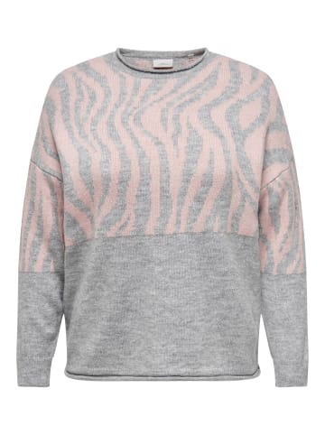 ONLY Carmakoma Strickpullover in Medium Grey Melange