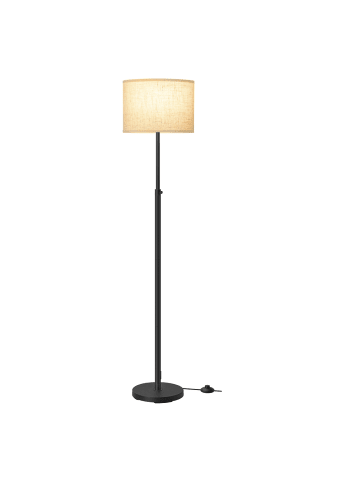 VASAGLE Stehleuchte Lusia in Tintenschwarz - (B)30 x (H)(140-170) x (T)30 cm