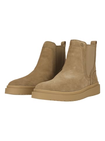 Clarks Chelsea Boots Polden Easy in 5232 Dark Sand Suede